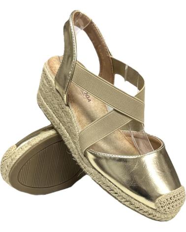 Sandales CALZADOMANIA  pour Femme SANDALIA DE CUNA ELASTICA CRUZADA  ORO