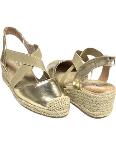 Sandales CALZADOMANIA  pour Femme SANDALIA DE CUNA ELASTICA CRUZADA  ORO