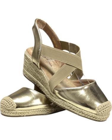Sandales CALZADOMANIA  pour Femme SANDALIA DE CUNA ELASTICA CRUZADA  ORO