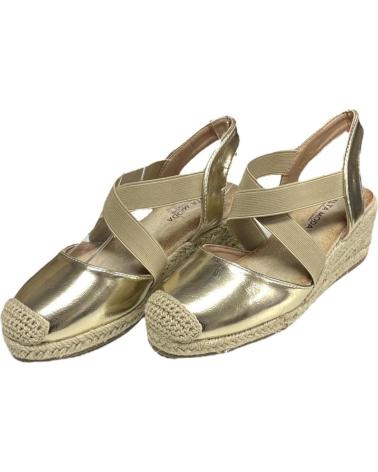 Sandales CALZADOMANIA  pour Femme SANDALIA DE CUNA ELASTICA CRUZADA  ORO