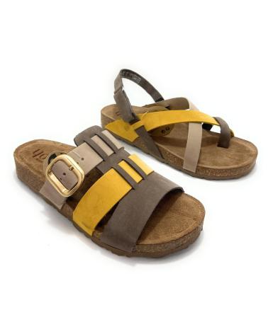Woman Sandals YOKONO SANDALIA PIEL PLANA CRUZADA DEDO  VARIOS COLORES