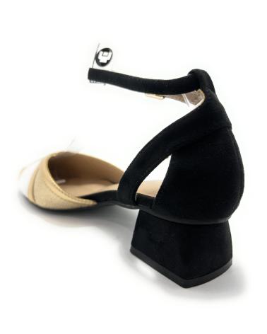 Sandales BUONAROTTI  pour Femme SALON DESTALONADO TACON BAJO LAZO  NEGRO