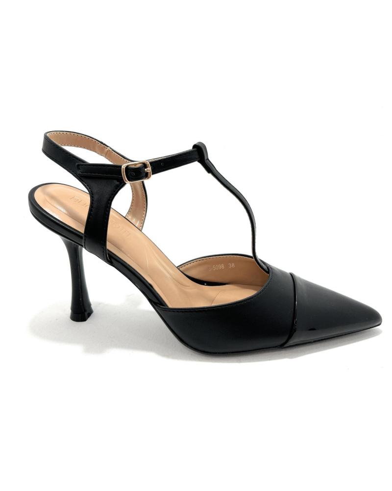 Sandalias BUONAROTTI  de Mujer SALON TACON ALTO HEBILLA PUNTA  NEGRO