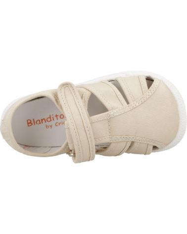 Sportivo per Bambina e Bambino BLANDITOS SANDALIA DE LONA CERRADA BY CRIOS BEIGE