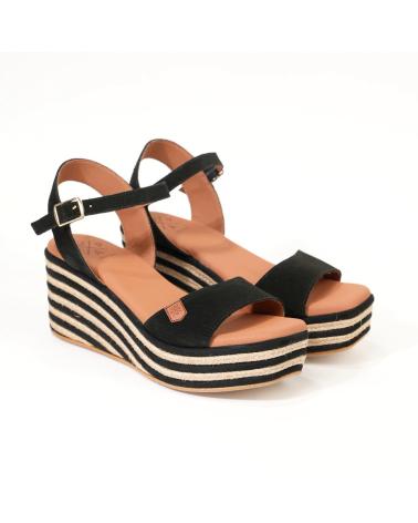 Woman Zapatos de cuña POPA CUNAS 051 AKUMAL CORASE  NEGRO
