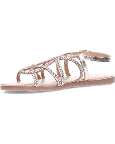 Sandalen GIOSEPPO  für Damen SANDALIAS PLANAS DE PIEL CON TRENZADO  PLATINO