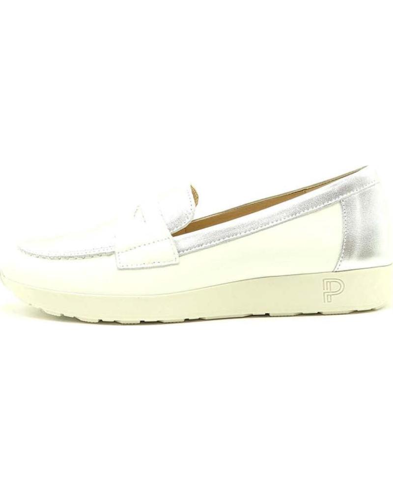 Schuhe PITILLOS  für Damen MOCASIN 10421  BLANCO - PLATA