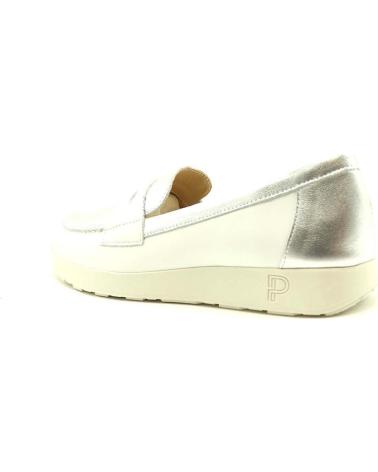 Schuhe PITILLOS  für Damen MOCASIN 10421  BLANCO - PLATA