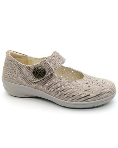 Bailarinas G COMFORT  de Mujer MERCEDITAS P-9528 BEIGE METAL  GRIS
