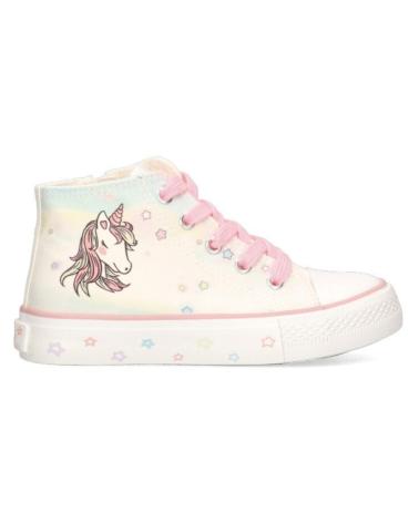 Deportivas BUBBLE BOBBLE  de Niña BUBBLE BOTETA DEPORTIVA DE LONA CREMALLERA PARA NINA C912 C  BLANCO