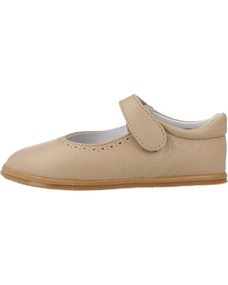 girl Flat shoes BLANDITOS MERCEDITAS DE PIEL RESPETUOSAS CALMA BEIGE