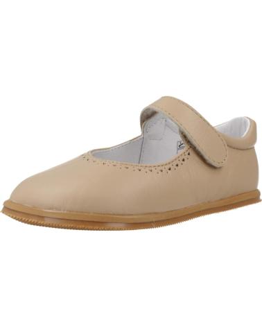 girl Flat shoes BLANDITOS MERCEDITAS DE PIEL RESPETUOSAS CALMA BEIGE