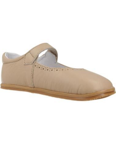 girl Flat shoes BLANDITOS MERCEDITAS DE PIEL RESPETUOSAS CALMA BEIGE