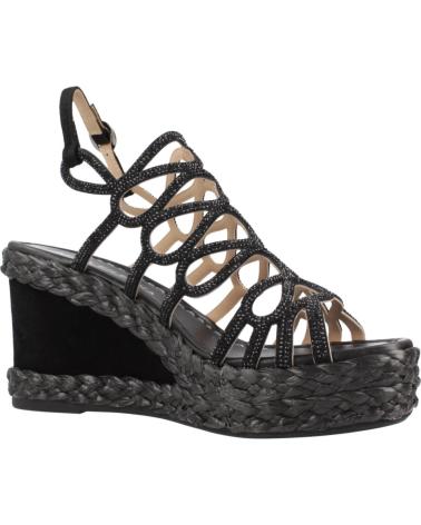 SANDALIAS DE CUÑA ALMA EN PENA V2551259 SUEDE NEGRO BLACK