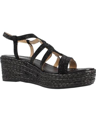 ALMA EN PENA SANDALIAS CUÑA V2551456 SUEDE NEGRO BLACK