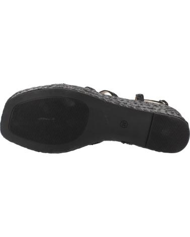 ALMA EN PENA SANDALIAS CUÑA V2551456 SUEDE NEGRO BLACK