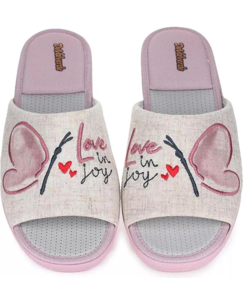 Sandali DEVALVERDE per Donna ZAPATILLA DE HOGAR CON PUNTERA ABIERTA PARA MUJE ROSA Sandali DEVALVERDE per Donna ZAPATILLA DE HOGAR CON PUNTERA ABIERTA PARA MUJE ROSA