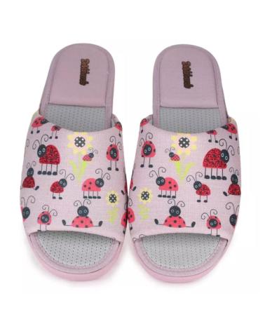 Deportivas DEVALVERDE  de Mujer ZAPATILLA DE HOGAR PUNTERA ABIERTA PARA MUJER 15  ROSA