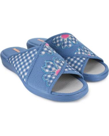 Zapatillas deporte DEVALVERDE  de Mujer ZAPATILLA DE HOGAR CON PUNTERA ABIERTA PARA MUJE  AGUAMAR