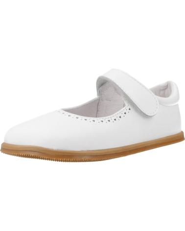 Zapatos De Niña BLANDITOS MERCEDITAS RESPETUOSAS PICADO CALMA  BLANCO