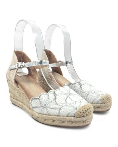 Sandalen TIMBOS  für Damen SANDALIA CUNA ESPARTO MUJER PLATA 131307  PLATEADO