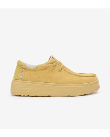Woman shoes WALK IN PITAS 54 DAISY ZAPATO WALLABI DE MUJER DE ALGODON LINO -  MOSTAZA