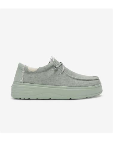 Woman shoes WALK IN PITAS 54 DAISY ZAPATO WALLABI DE MUJER DE ALGODON LINO -  VERDE