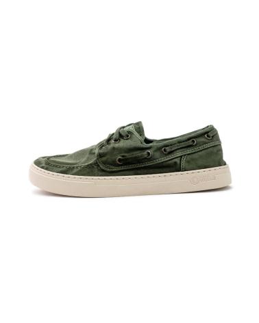 Man shoes NATURAL WORLD 6603E OLD QUERCIA NAUTICO DE HOMBRE DE ALGODON ORGANICO -  KAKI