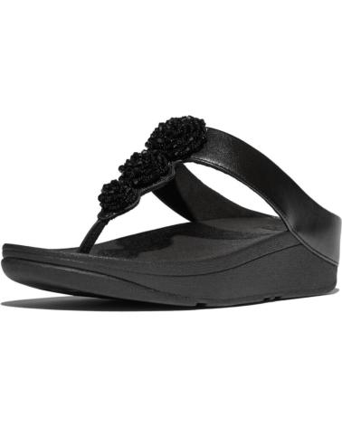 Woman Sandals FITFLOP FINO BEADIE-BUTTON T  NEGRO