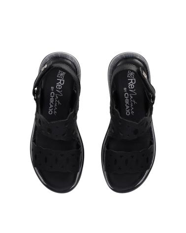Sandalias CHIKA10  de Mujer RE MANZANO 02  NEGRO-BLACK