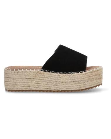 Sandalias ETIKA  de Mujer ZUECO CON PLATAFORMA DE YUTE PARA MUJER 10056 COLOR N  NEGRO