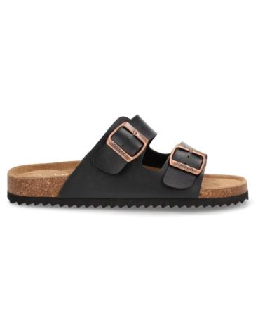 Sandalias ETIKA  de Hombre SANDALIA DESTALONADA TIPO BIO CON HEBILLAS PARA HOMBR  NEGRO