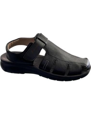 Sandalias LUISETTI  de Hombre SANDALIA PIEL 34118NA NAPA NEGRO  VARIOS COLORES