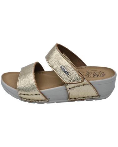 Woman Sandals FLY FLOT - SANDALIA PARA MUJER CIERRE POR CONTACTO PLATAF  ORO