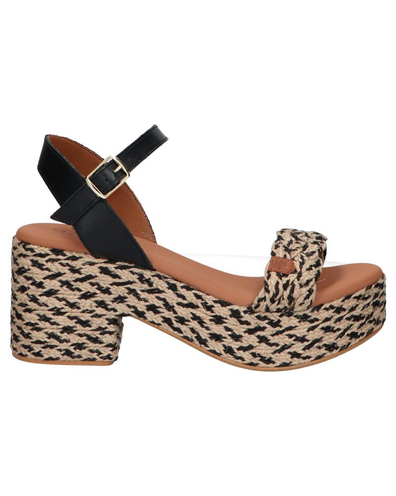 Sandalias POPA  de Mujer 051 ABAKA RUMA  NEGRO YUTE CT37102 002