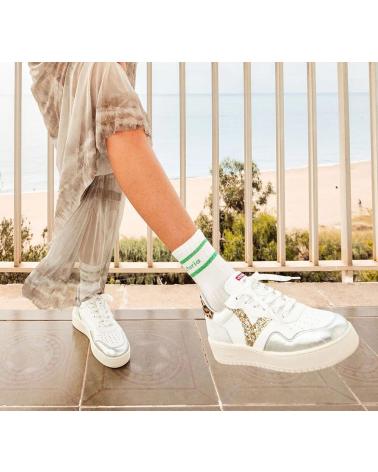 VICTORIA MADRID METALIZADO ANIMAL PRINT PLATA SILVER