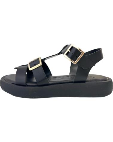 Sandales WONDERS  pour Femme SANDALIA CASUAL DE PIEL CON SUELA DE GOMA  NEGRO