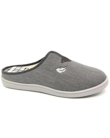 Hausschuhe PLUMAFLEX  für Herren ZAPATILLA ROAL 12334 -NEGRO  GRIS
