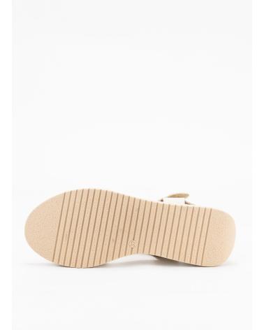Woman Sandals KESLEM SANDALIA MUJER EN PIEL 5660 BLANCO CON CUNA  HIELO