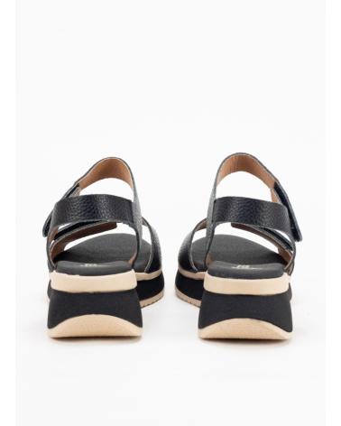 Woman Sandals KESLEM SANDALIA MUJER EN PIEL 5660 CON CUNA  NEGRO