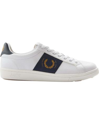 Man Zapatillas deporte FRED PERRY ZAPATILLAS LEATHER  WHITE-METALLIC