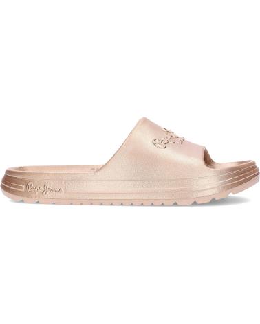 Tongs PEPE JEANS  pour Femme CHANCLAS BEACH SLIDEMET PLS70165  GOLD