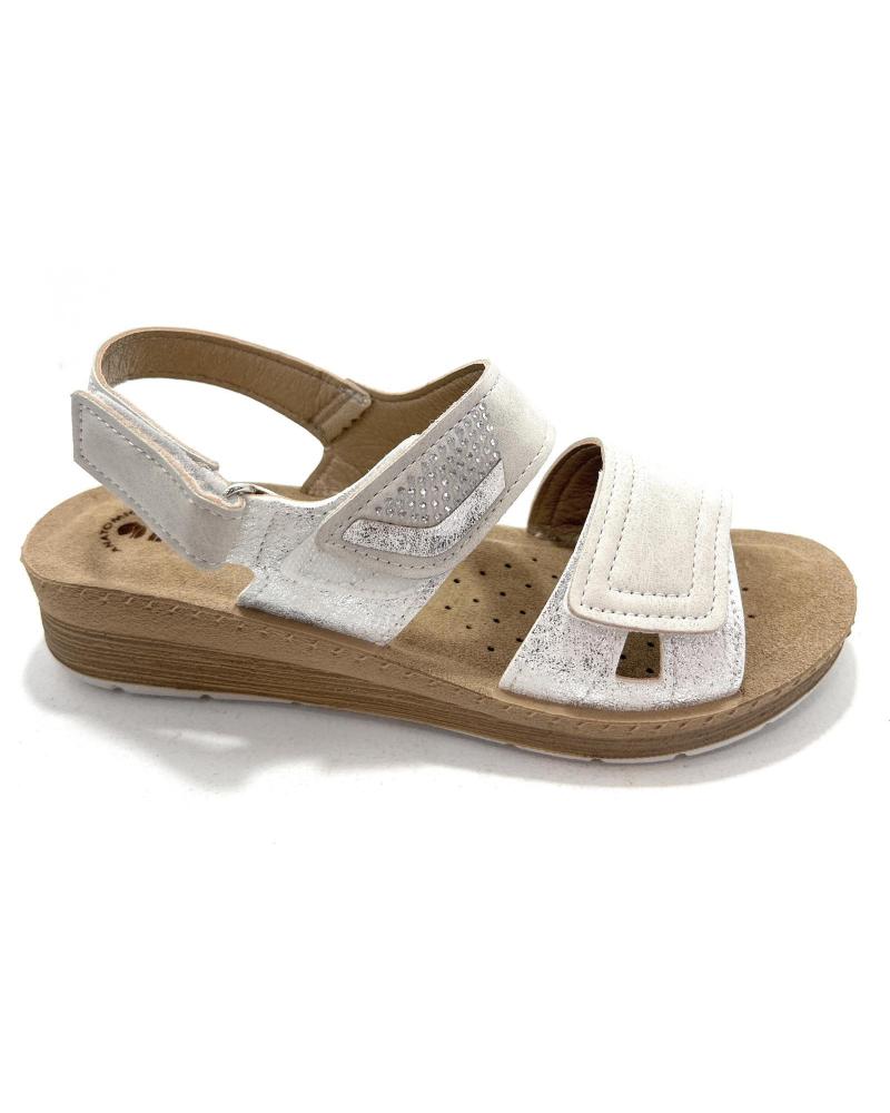 Sandali DUENDY  per Donna SANDALIAS MUJER DETALLES TIRA ADHESIVA  BLANCO