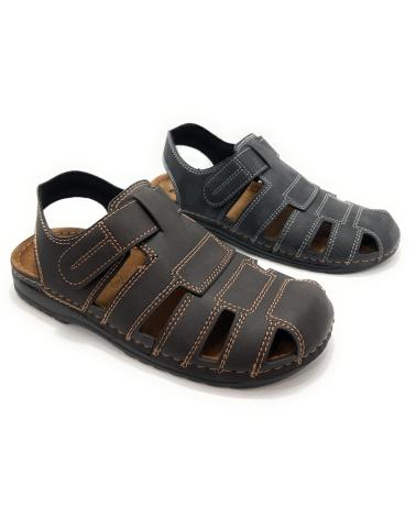 Man Sandals DUENDY SANDALIAS CABALLERO CONFORT PEGUE P-CERR  NEGRO