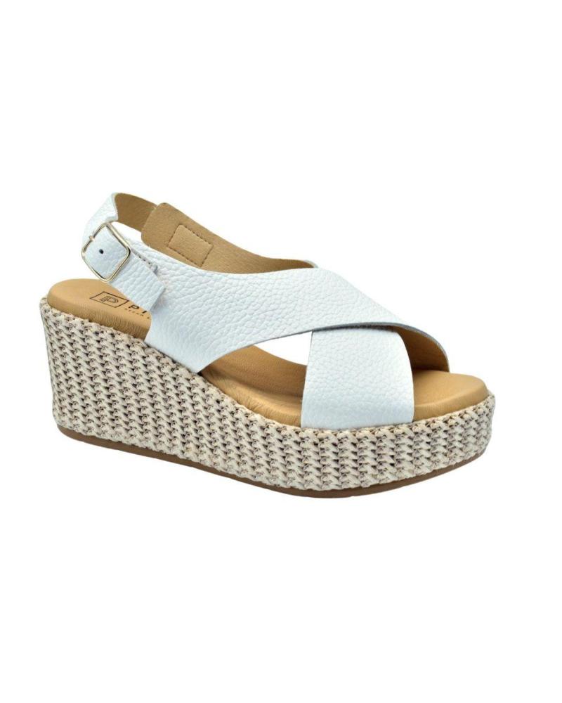 Sandales PITILLOS  pour Femme SANDALIA CRUZADA  BLANCO