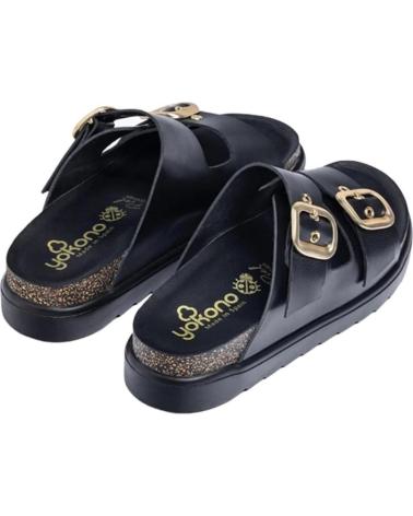Sandalias de Mujer YOKONO TUNEZ-130 PIEL NEGRA NEGRO