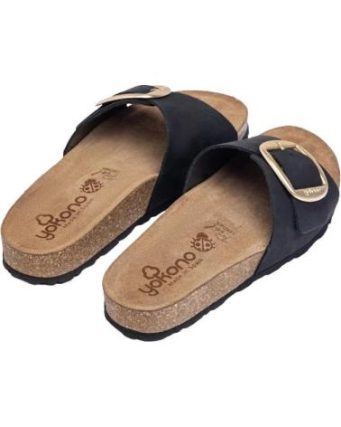 Sandalias de Mujer YOKONO JERBA-114 PIEL NEGRA NEGRO