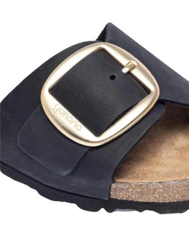 Sandalias de Mujer YOKONO JERBA-114 PIEL NEGRA NEGRO