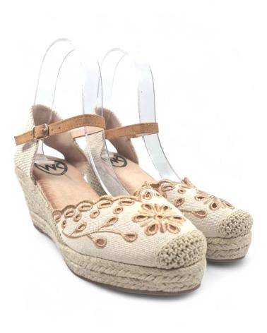 Sandales pour Femme TIMBOS SANDALIA CUNA ESPARTO MUJER CAMEL 131300 MARRóN