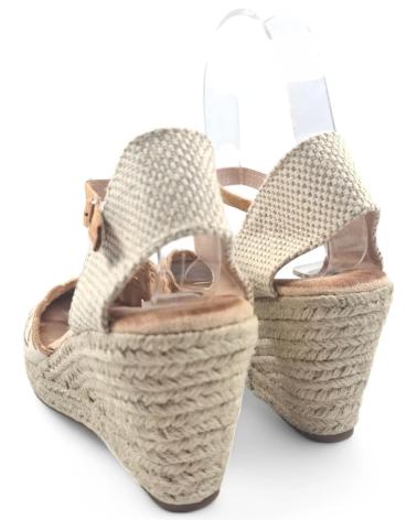 Sandales pour Femme TIMBOS SANDALIA CUNA ESPARTO MUJER CAMEL 131300 MARRóN